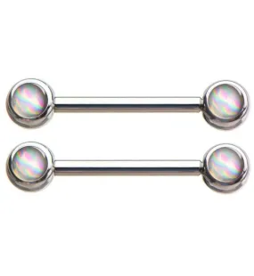 14G Groovy Nipple Rings Barbell