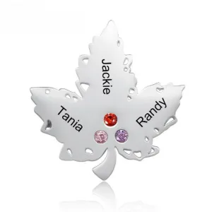 3 Stones 3 Names Personalized Brooches for Women