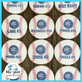 Baseball Team Printed Cookies