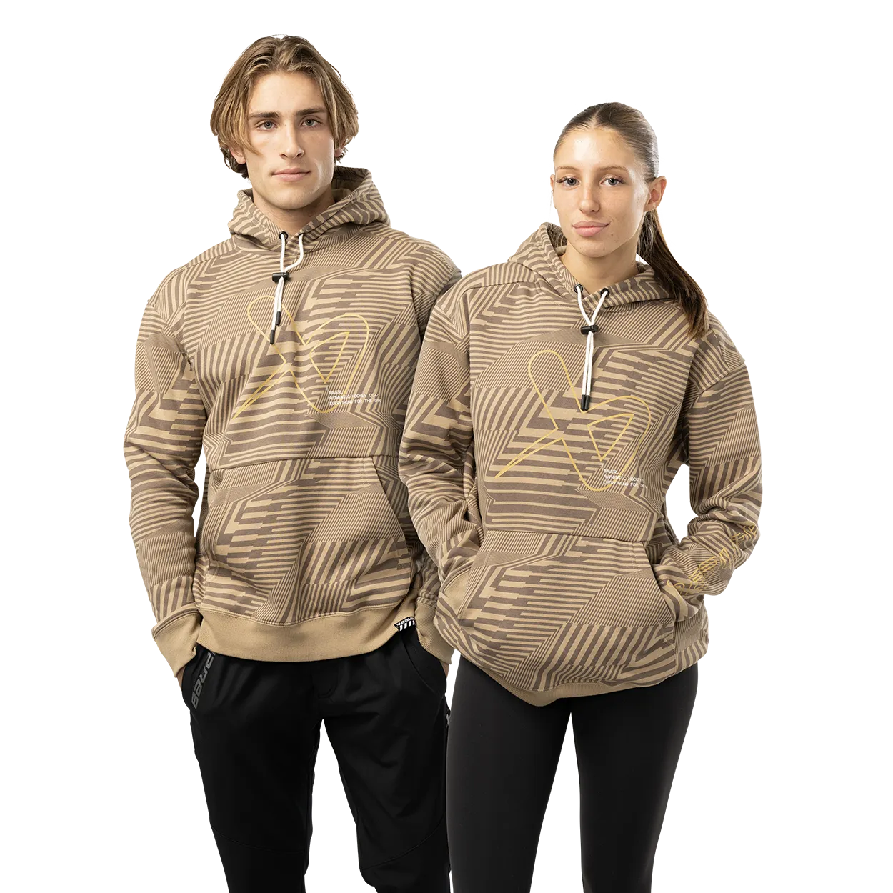 BAUER PRINTED FLEECE HOODIE SENIOR