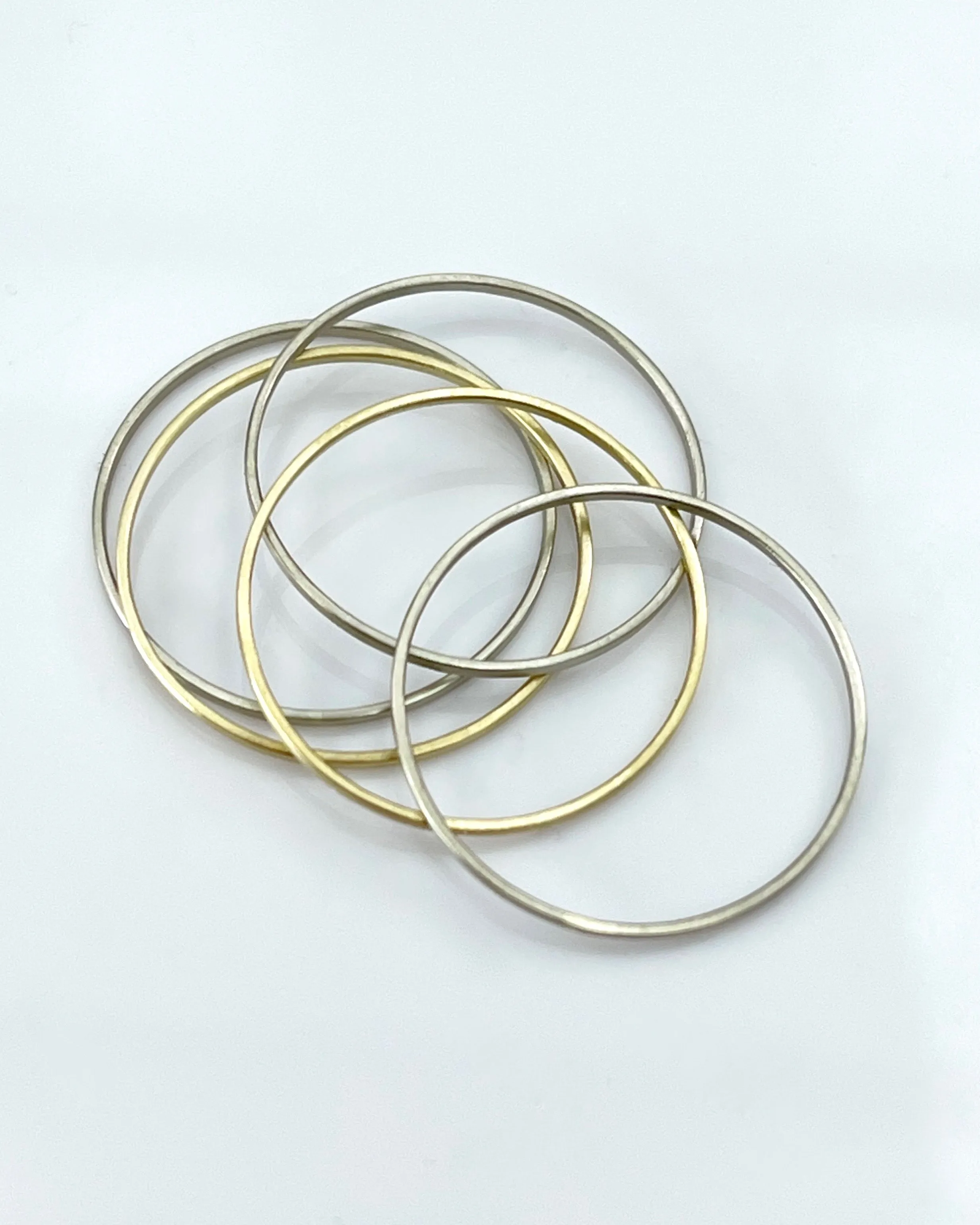 Carla Caruso Simple Dainty Rings, Set of 5