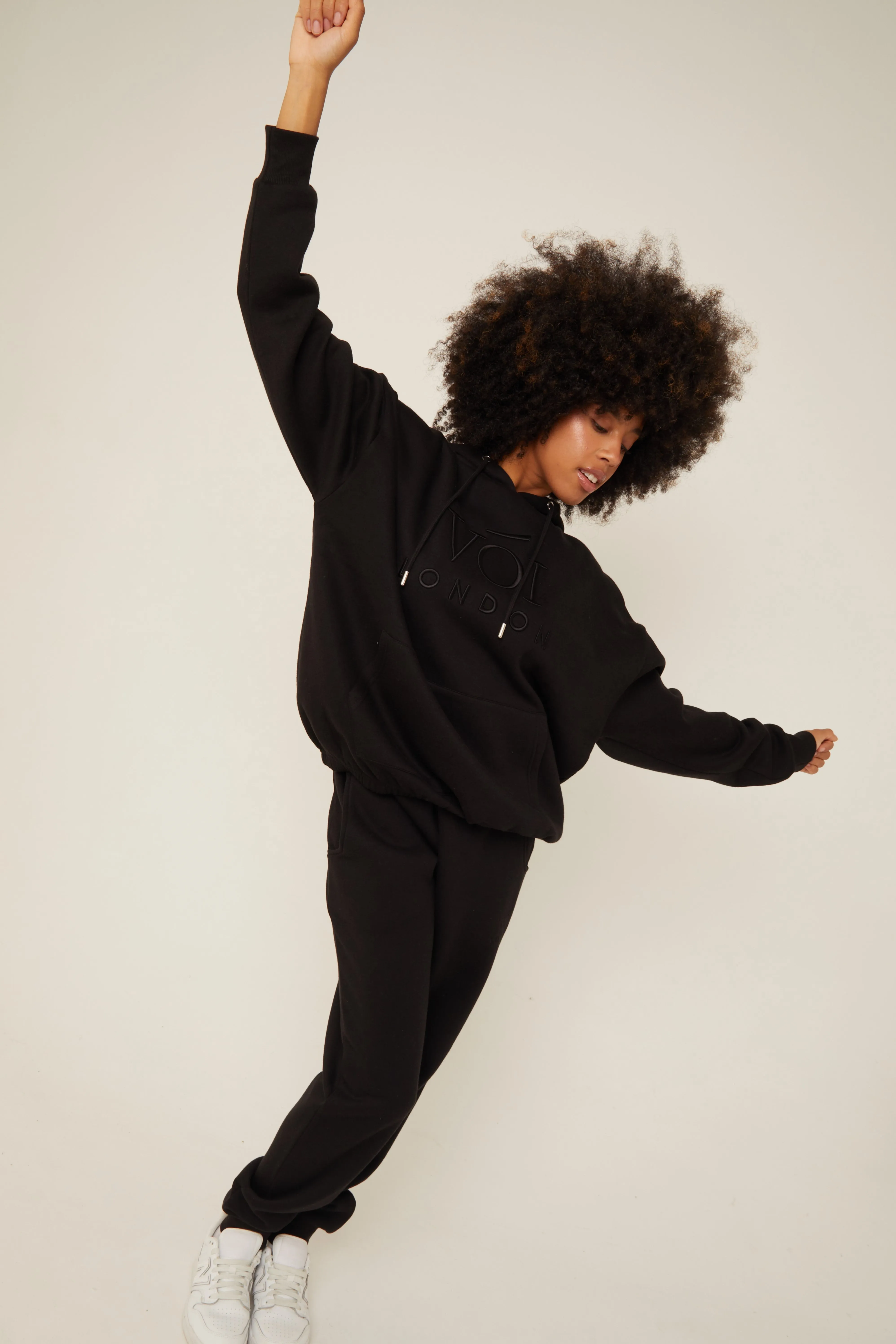 Chelsea Oversized Fleece Tracksuit - Black