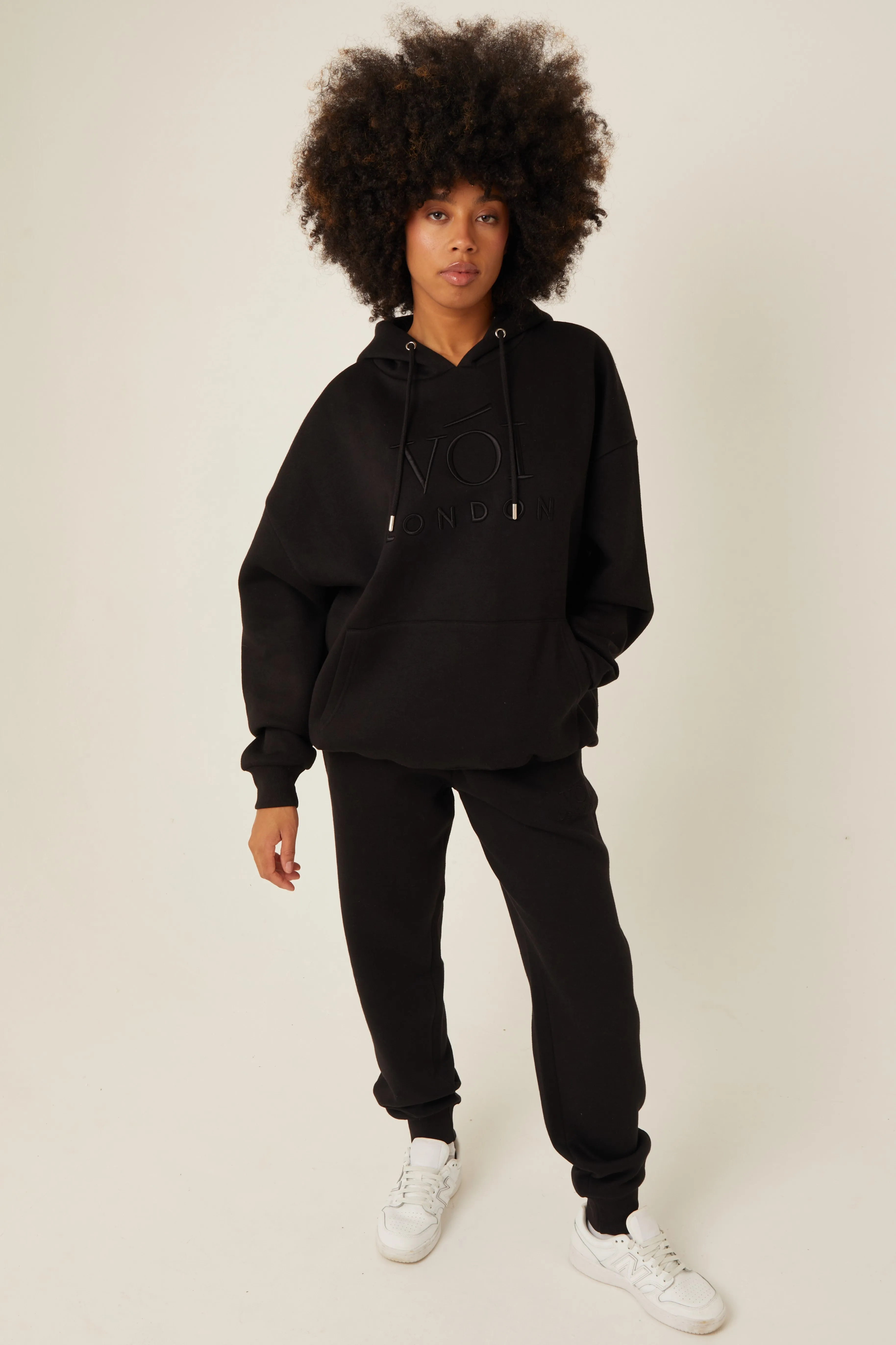 Chelsea Oversized Fleece Tracksuit - Black