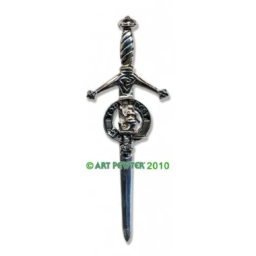 Clan Kilt Pin / Brooch from Art Pewter of Scotland — [ 68 Names ]