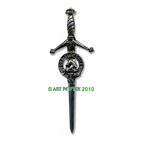 Clan Kilt Pin / Brooch from Art Pewter of Scotland — [ 68 Names ]