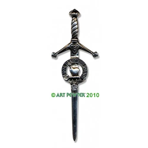 Clan Kilt Pin / Brooch from Art Pewter of Scotland — [ 68 Names ]