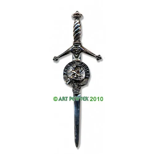 Clan Kilt Pin / Brooch from Art Pewter of Scotland — [ 68 Names ]