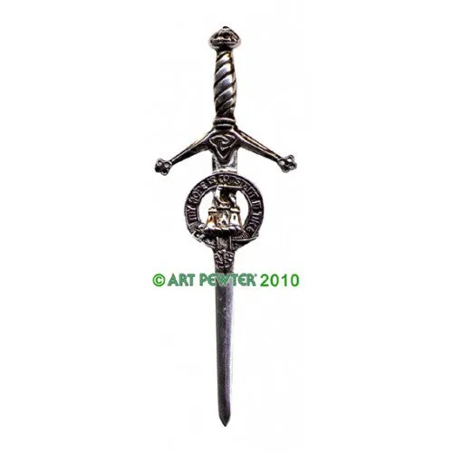 Clan Kilt Pin / Brooch from Art Pewter of Scotland — [ 68 Names ]