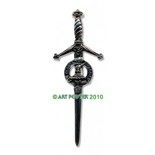 Clan Kilt Pin / Brooch from Art Pewter of Scotland — [ 68 Names ]