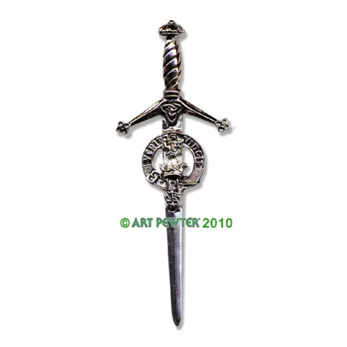 Clan Kilt Pin / Brooch from Art Pewter of Scotland — [ 68 Names ]