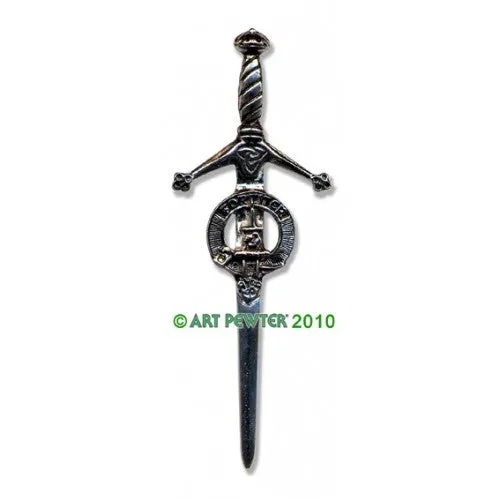 Clan Kilt Pin / Brooch from Art Pewter of Scotland — [ 68 Names ]