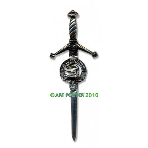 Clan Kilt Pin / Brooch from Art Pewter of Scotland — [ 68 Names ]