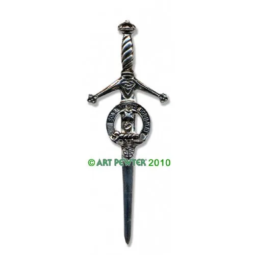 Clan Kilt Pin / Brooch from Art Pewter of Scotland — [ 68 Names ]