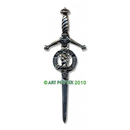 Clan Kilt Pin / Brooch from Art Pewter of Scotland — [ 68 Names ]