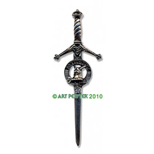 Clan Kilt Pin / Brooch from Art Pewter of Scotland — [ 68 Names ]