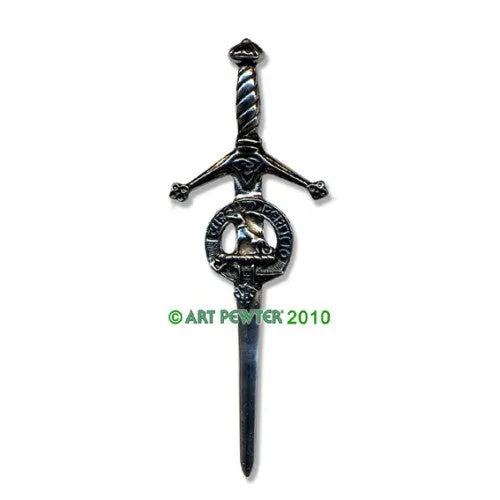 Clan Kilt Pin / Brooch from Art Pewter of Scotland — [ 68 Names ]