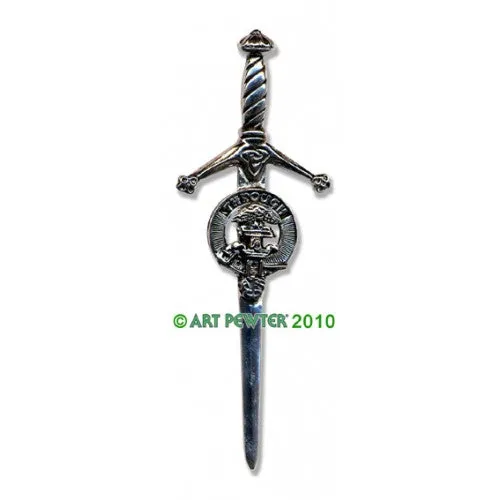 Clan Kilt Pin / Brooch from Art Pewter of Scotland — [ 68 Names ]