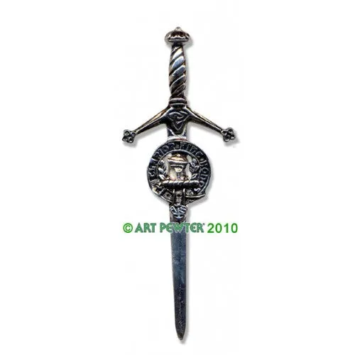 Clan Kilt Pin / Brooch from Art Pewter of Scotland — [ 68 Names ]