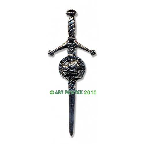 Clan Kilt Pin / Brooch from Art Pewter of Scotland — [ 68 Names ]