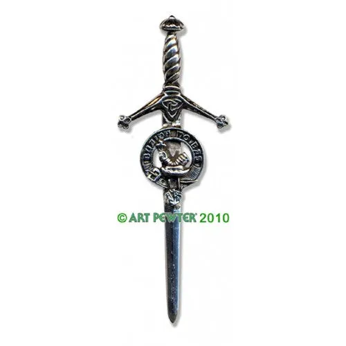 Clan Kilt Pin / Brooch from Art Pewter of Scotland — [ 68 Names ]