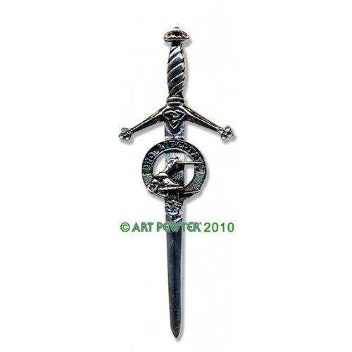 Clan Kilt Pin / Brooch from Art Pewter of Scotland — [ 68 Names ]