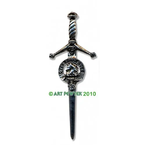 Clan Kilt Pin / Brooch from Art Pewter of Scotland — [ 68 Names ]