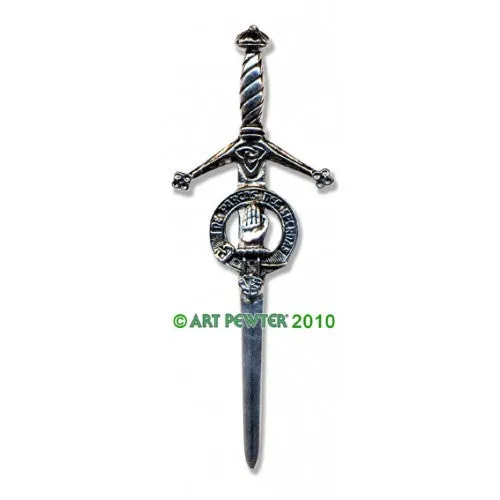 Clan Kilt Pin / Brooch from Art Pewter of Scotland — [ 68 Names ]