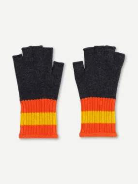 FELTED FINGERLESS GLOVES CHARCOAL