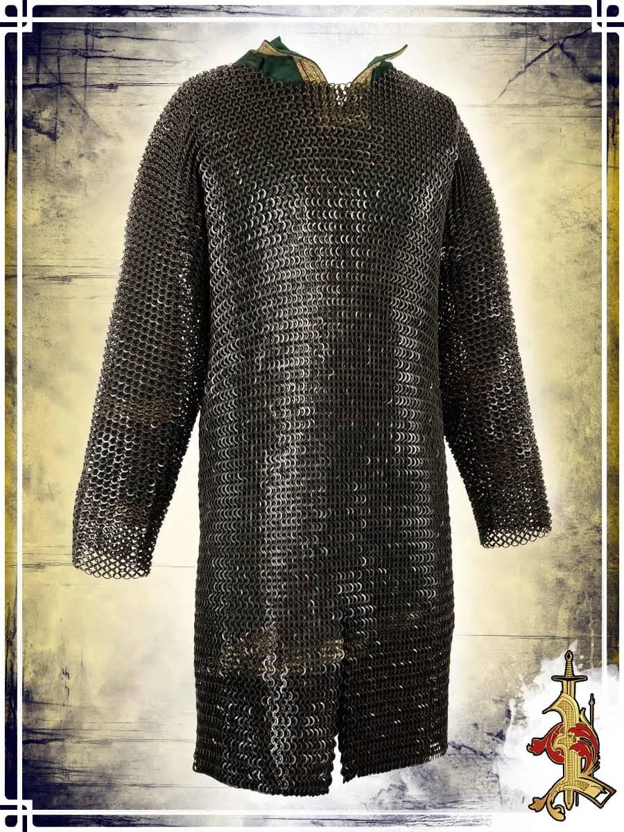 Flat Rings Chainmail - Long Sleeves - Black