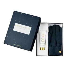 'Happy Hands' Hand Cream & Gloves Gift Set | Navy