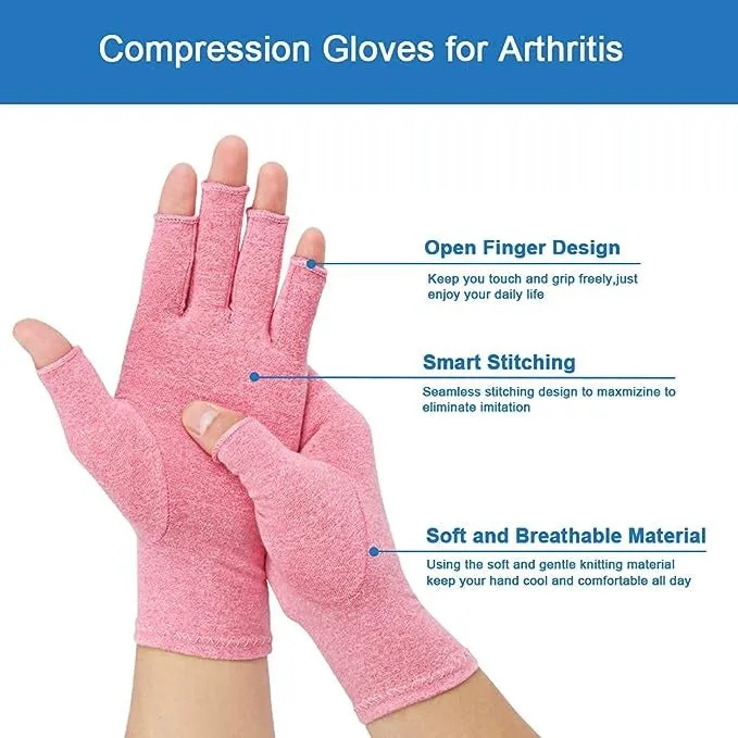 High-Quality Polyester and Cotton Arthritis Gloves, Sport Wrist Support, Joint Compression Gloves for Rheumatoid