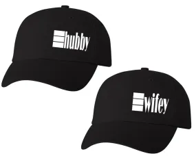 Hubby Wifey Couple Matching Baseball Caps, Matching Caps