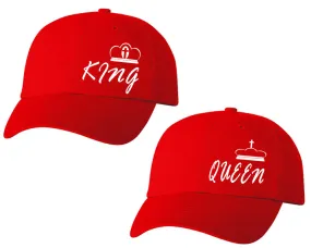 King Queen Couple Matching Baseball Caps, Matching Caps