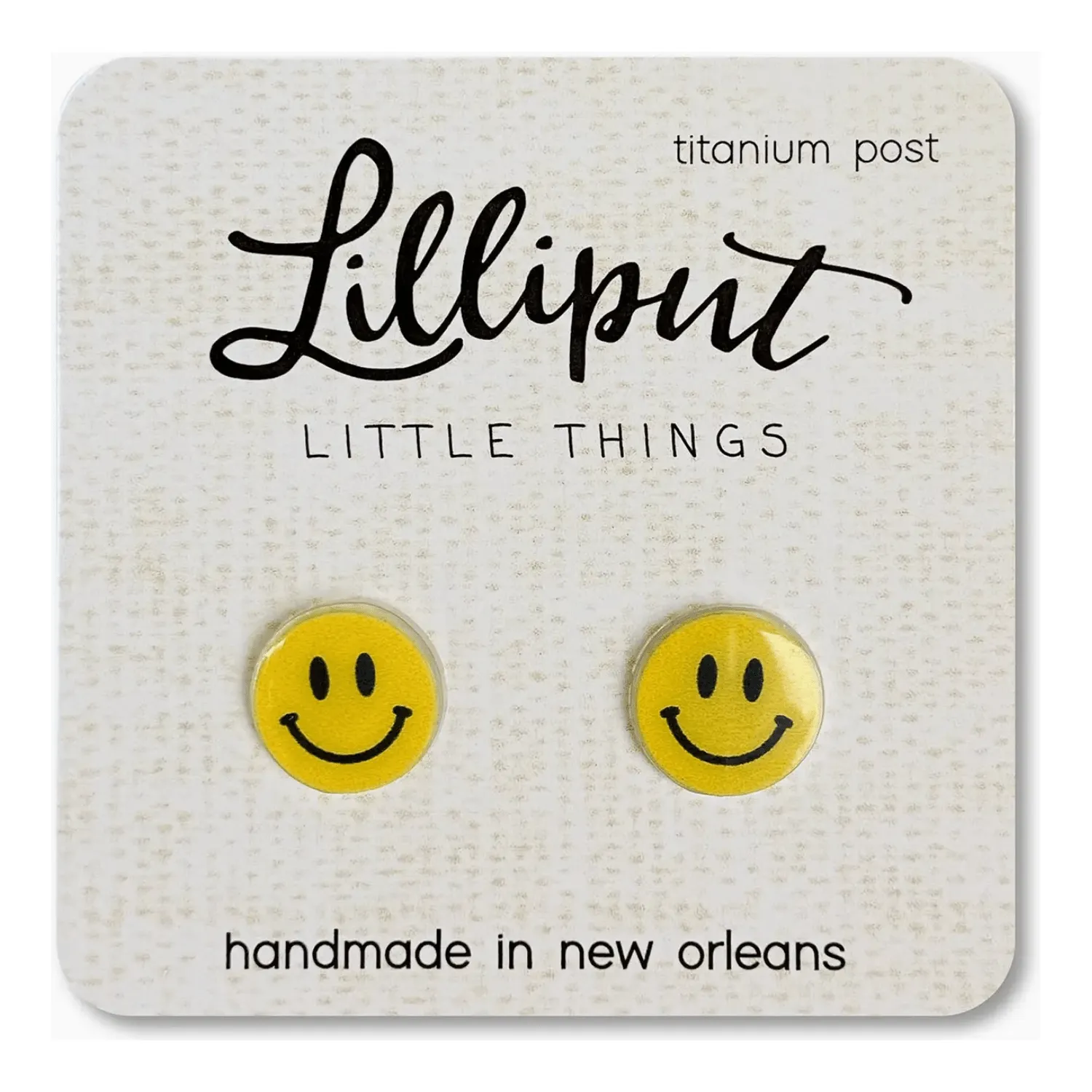 Lilliput Little Things Happy Face Earrings