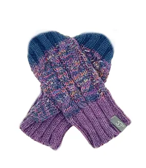 NEW! Kid's Alpaca Gloves - Braided - Violet Vortex