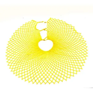 Niko Shoulder Beaded Yellow Bib Necklace