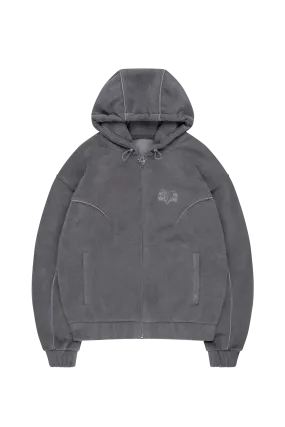 STAR WREATH FLEECE ZIP TORNADO GREY