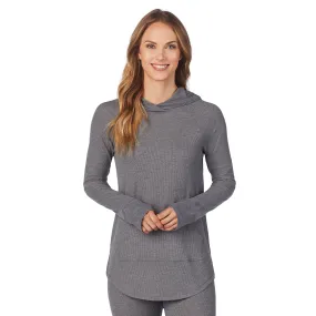 Stretch Thermal Long Sleeve Hoodie Tunic