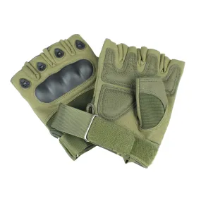 Tactical Fingerless Gloves- Olive Green