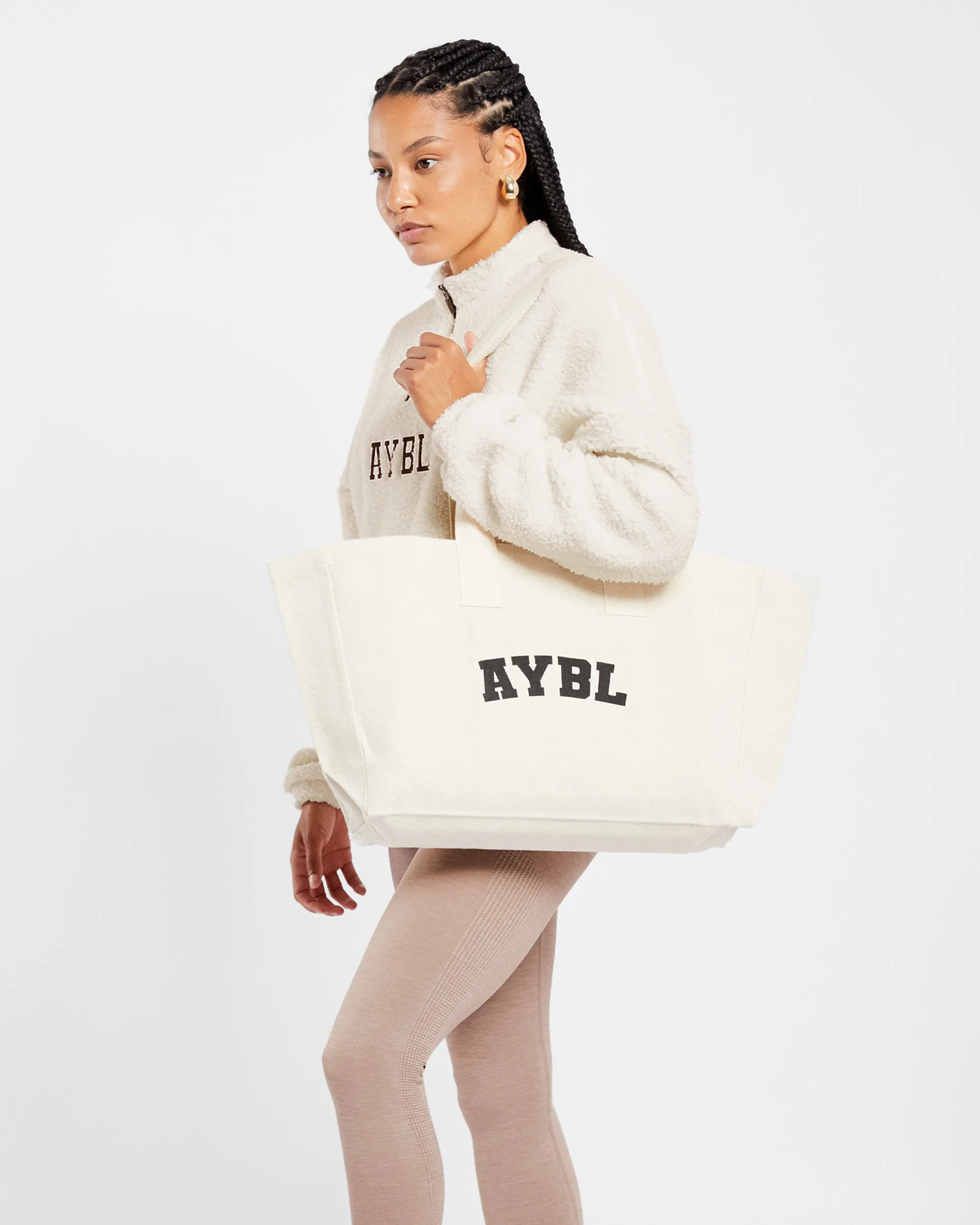 Varsity Oversized Fleece - Cream